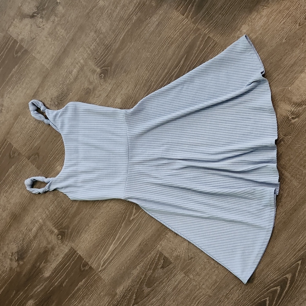 AQUA A-line Ribbed Knit Dress